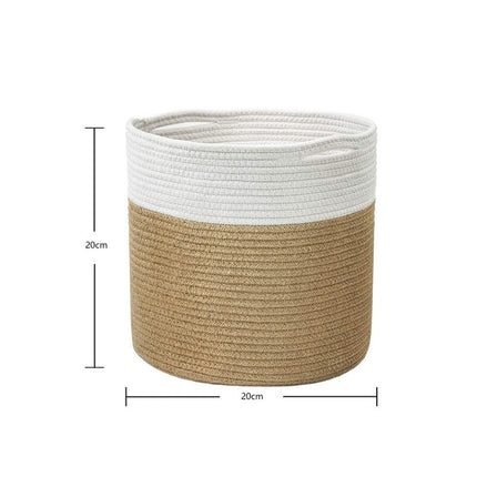 Woven Cotton and Linen Storage Basket - Wnkrs