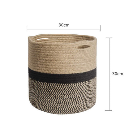 Woven Cotton and Linen Storage Basket - Wnkrs