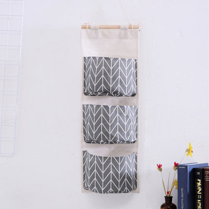 Cotton and Linen Wall Hanging Organizer Bag - Wnkrs