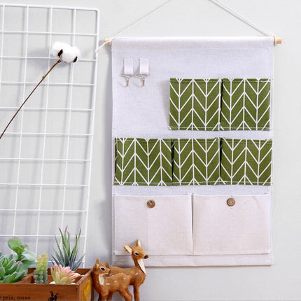 Cotton and Linen Wall Hanging Organizer Bag - Wnkrs