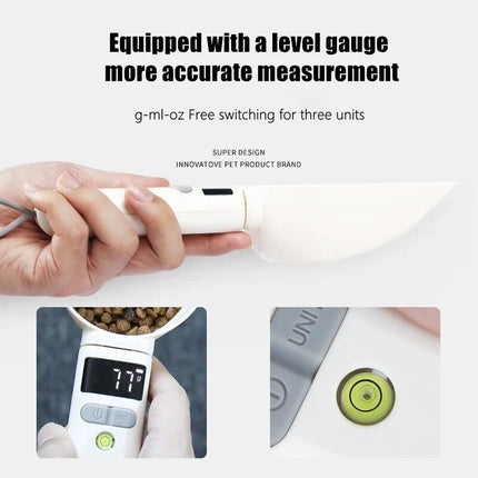 Multi-Function Digital Pet Feeding Spoon & Kitchen Scale – Precision 0.1g to 800g Measurement - Wnkrs