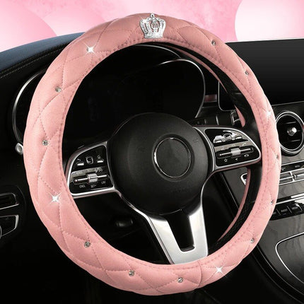 Motocovers Universal Anti-Slip Suede Car Steering Wheel Cover - Wnkrs