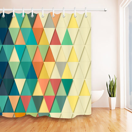 Colorful Geometric Retro Shower Curtain - Wnkrs