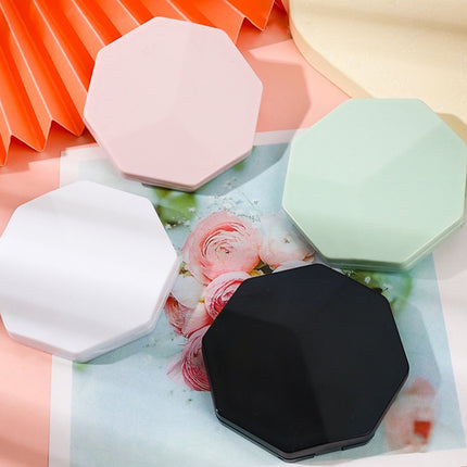 Mini miroir de maquillage hexagonal double face