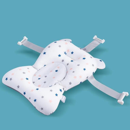 Adjustable Newborn Bath Cushion - Star Pattern, Foldable Baby Bath Seat - Wnkrs