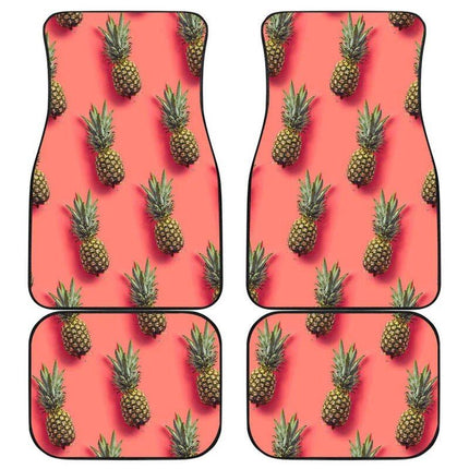 Pastel Pineapple Pink Car Floor Mats - Wnkrs