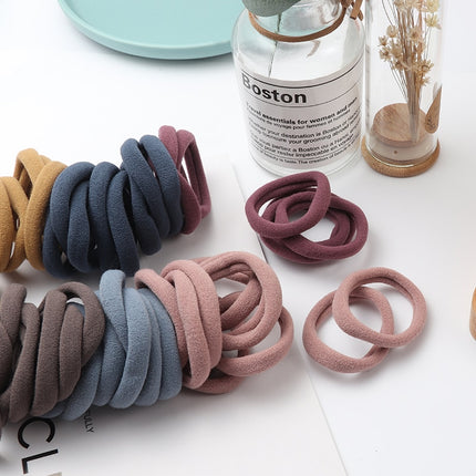 Solid Color Ponytail Holder 50 pcs Set - Wnkrs