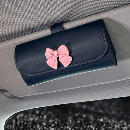 Chic Bowknot Universal Car Sunglasses Case - Wnkrs