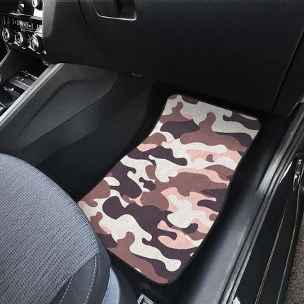 Chic Pink & Brown Camo Car Floor Mats - Wnkrs