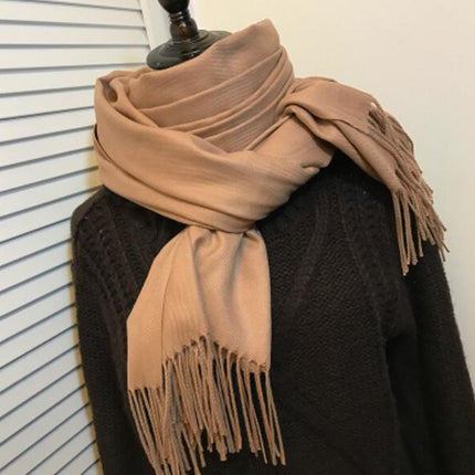 Women's Cashmere Scarf with Tassel - Wnkrs