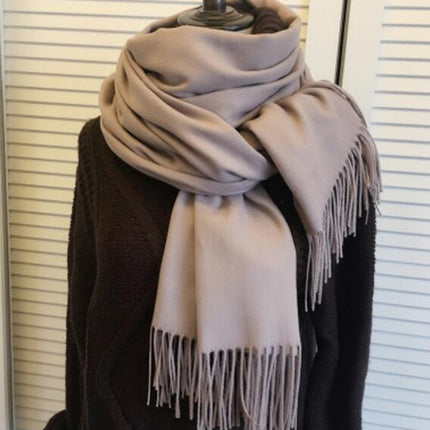 Women's Cashmere Scarf with Tassel - Wnkrs