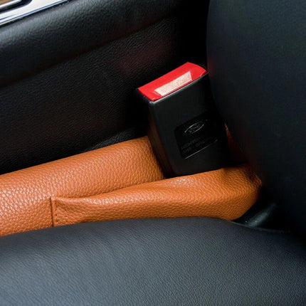 Luxury PU Leather Car Seat Gap Filler with Organizer Pockets - Wnkrs