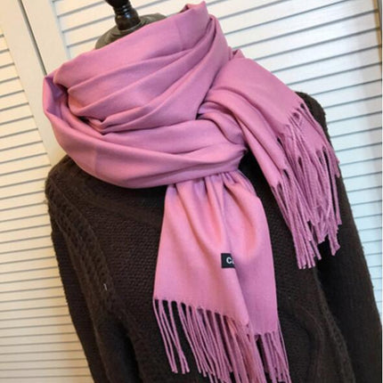 Women's Cashmere Scarf with Tassel - Wnkrs