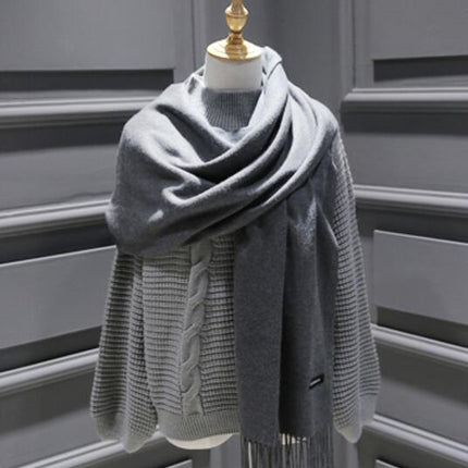 Women's Cashmere Scarf with Tassel - Wnkrs