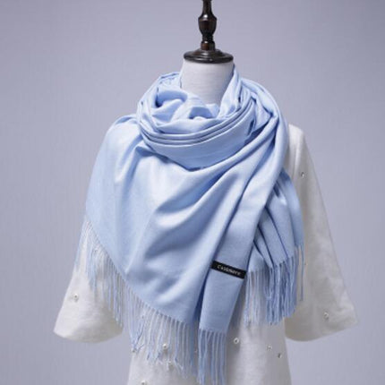 Women's Cashmere Scarf with Tassel - Wnkrs