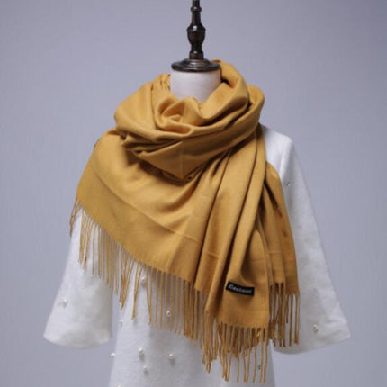 Women's Cashmere Scarf with Tassel - Wnkrs