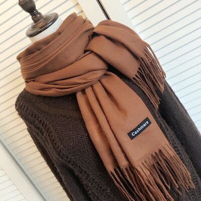 Women's Cashmere Scarf with Tassel - Wnkrs