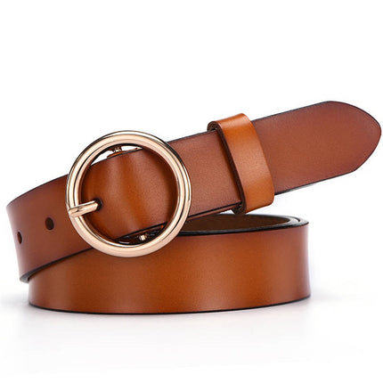 PU Leather Classic Length with Round Shaped Buckle - Wnkrs