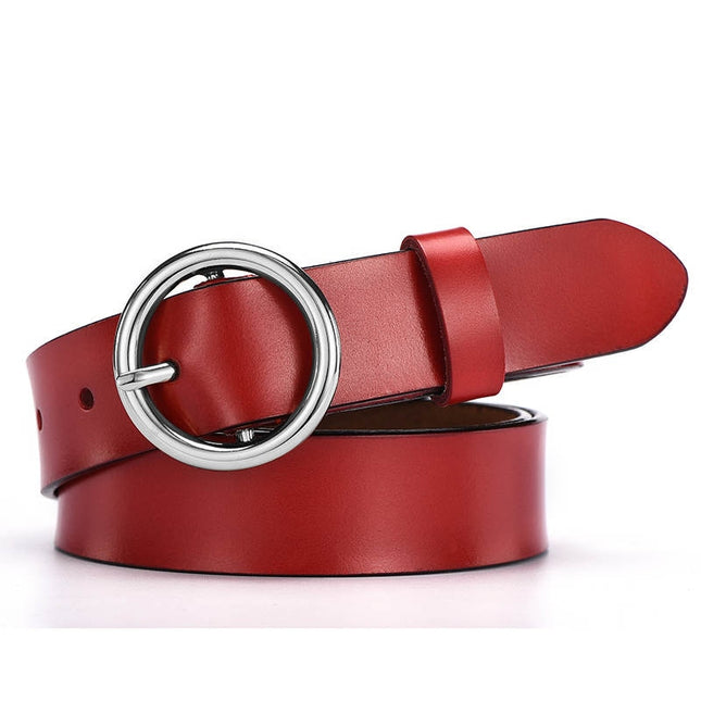 PU Leather Classic Length with Round Shaped Buckle - Wnkrs