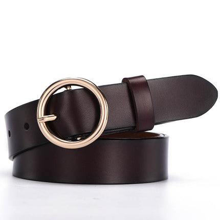 PU Leather Classic Length with Round Shaped Buckle - Wnkrs