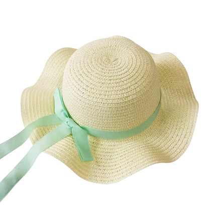 Ribbon Wavy Straw Hat for Kids - Wnkrs