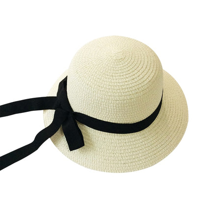 Ribbon Wavy Straw Hat for Kids - Wnkrs