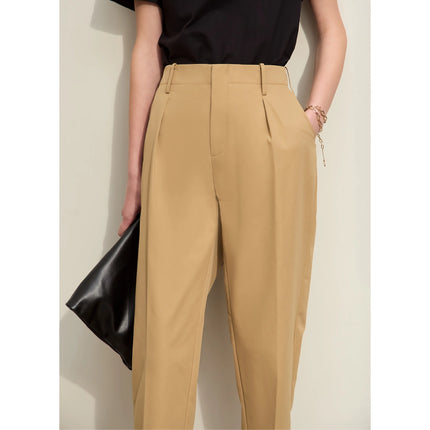 Pantalon sarouel minimaliste pour femme - Basique décontracté et confortable à la cheville