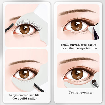 Outil de guidage multifonctionnel pour pochoirs pour cils et eye-liner