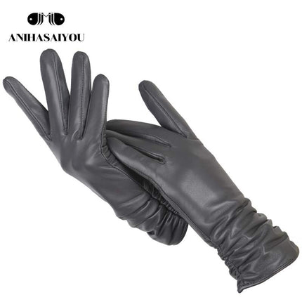 Women's Classic Genuine Leather Gloves - Wnkrs