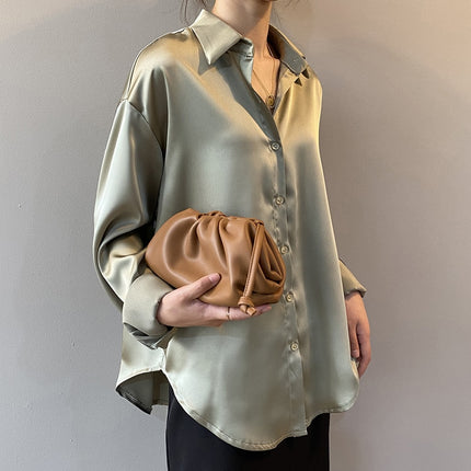 Button Up Elegant Silk Shirt - Wnkrs