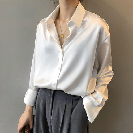 Button Up Elegant Silk Shirt - Wnkrs