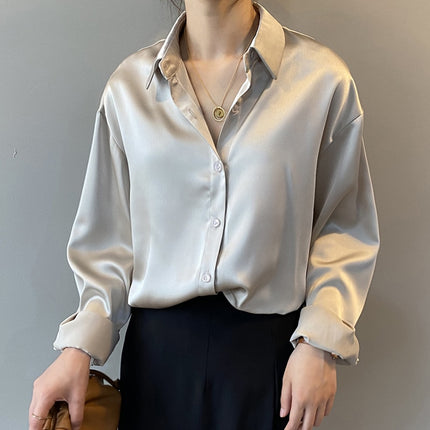 Button Up Elegant Silk Shirt - Wnkrs