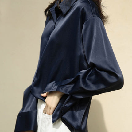 Button Up Elegant Silk Shirt - Wnkrs