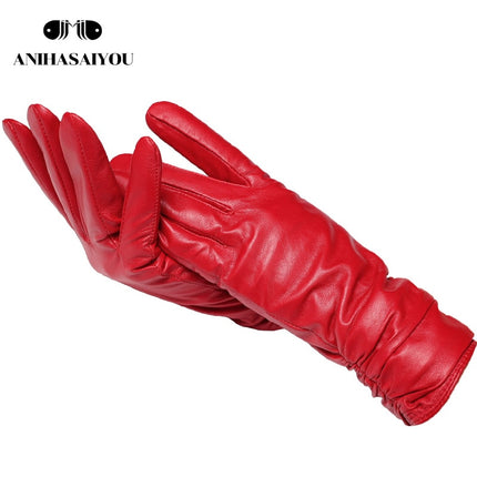 Women's Classic Genuine Leather Gloves - Wnkrs