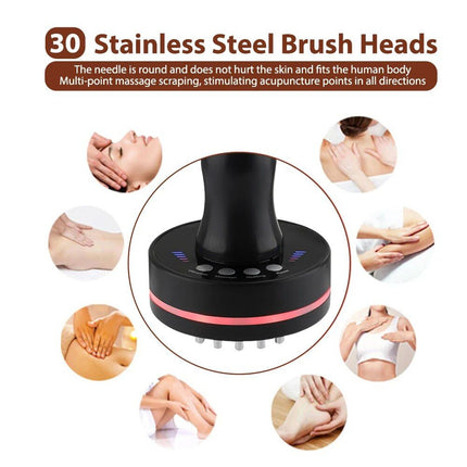 Vibrating Gua Sha Body Massager with Hot Compress & Microcurrent - Wnkrs