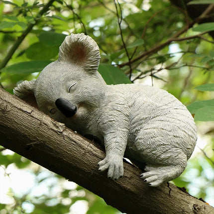 Encantadora estatua de koala para exteriores para la decoración del jardín