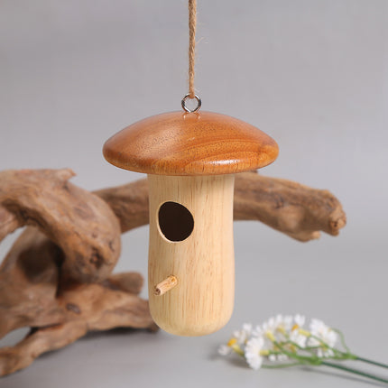 Charmant nid de colibri en bois pour jardin extérieur