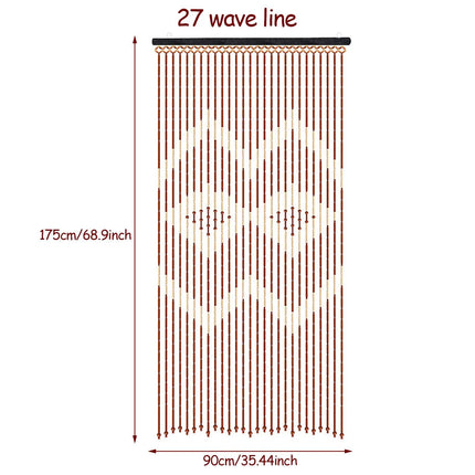 Eco-Friendly Bamboo & Wood Beaded Curtain for Doorways - Wnkrs