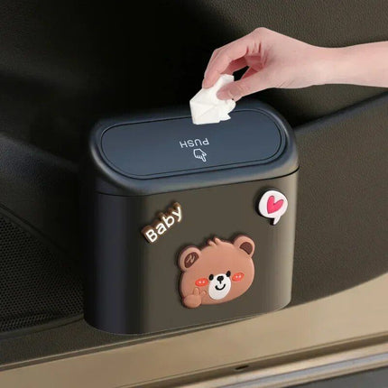 Compact Cartoon Car Garbage Bin - Wnkrs