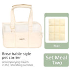 S / beige bag and mat