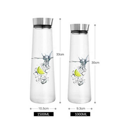 Thick glass juice jug Heat-resistant cold water cup large capacity cold water bottle - Wnkrs