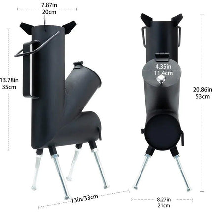 Compact High-Efficiency Wood-Burning Rocket Stove - Wnkrs