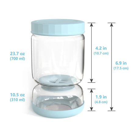 2-in-1 Glass Kimchi and Pickle Storage Jar with Strainer - Wnkrs