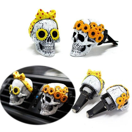 Creative Car Air Freshener Resin Skull For Auto Air Conditioning - Wnkrs