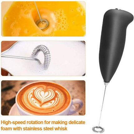 Electric Milk Frother Drink Foamer Whisk Mixer Stirrer Coffee Eggbeater Kitchen - Wnkrs