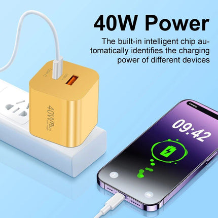 40W Quick Charge PD 4.0 USB-C Wall Adapter - Wnkrs