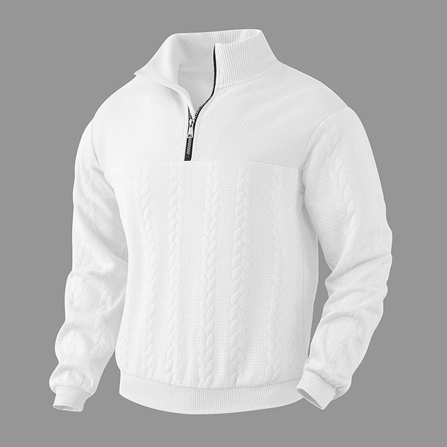Suéter de manga larga Jacquard para hombre, ideal para otoño e invierno.