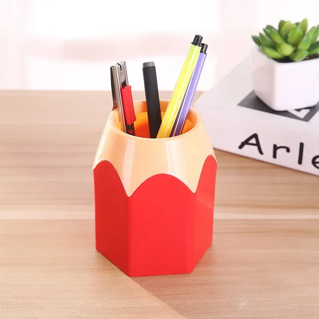 Organizador de escritorio con forma de florero creativo: portalápices, soporte para brochas de maquillaje, organizador de escritorio de papelería