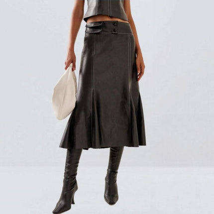 Chic Low Waist Fishtail Skirt with Zipper Detail