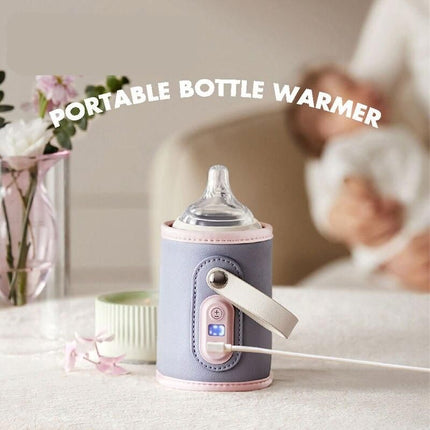 Portable USB Milk & Water Bottle Warmer with Adjustable Thermostat - Wnkrs